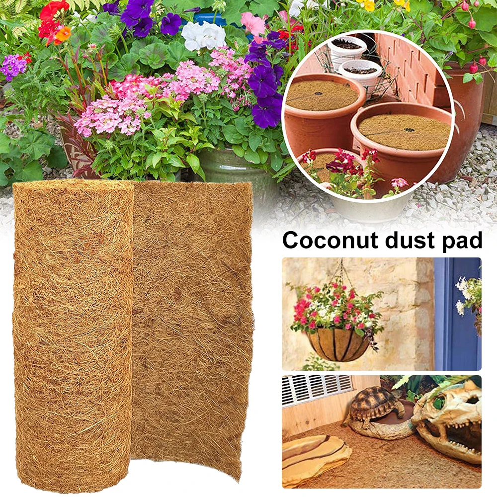 Anlage Faser Rolle Natürliche Reptil Teppich Matte Reptil Bettwäsche Versorgung Isolierung Blumentopf Korb Kokosnuss Kokos Liner Blatt Coco Matte – Detail 1
