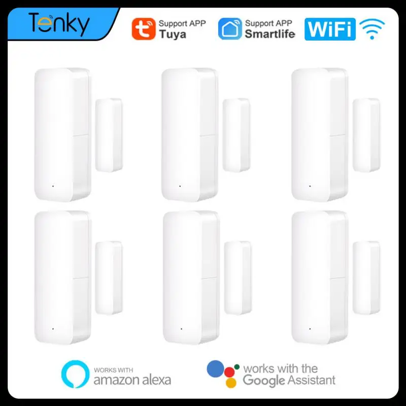 

Tuya Smart Home WIFI Door Sensor Magnetic Alarm Detector Independent Security Protection Work With Alexa Google Home Assistant