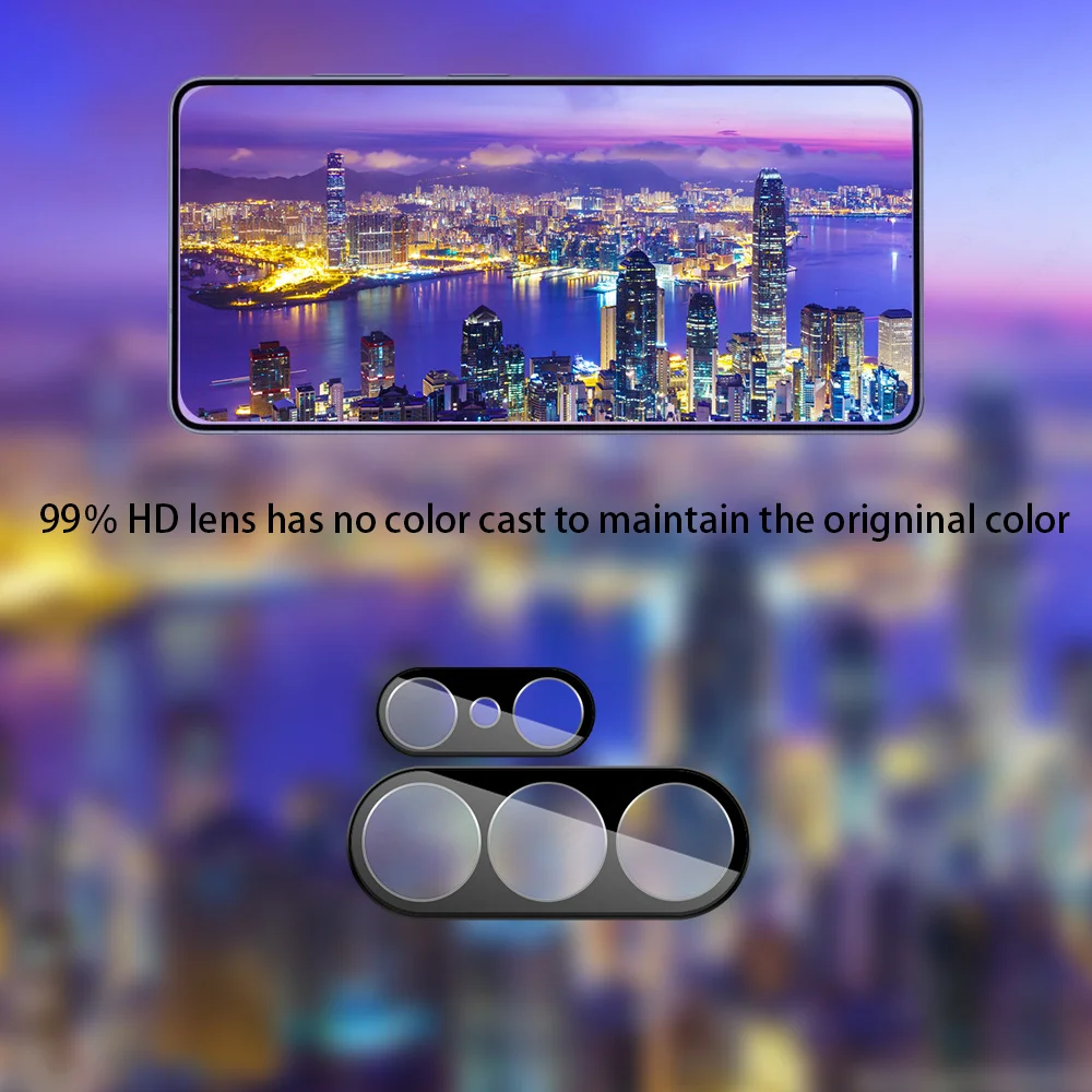 2-Pack 3D 9H Curved Back Camera Glass Lens Protector