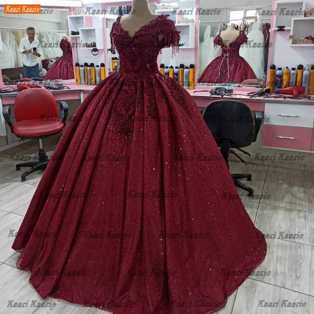 Burgundy Lace Evening Dresses 2022 Robe De Soirée De Mariage Ball Gown Formal Party Dress For Women Actual Images Abendkleider plus size formal dresses & gowns
