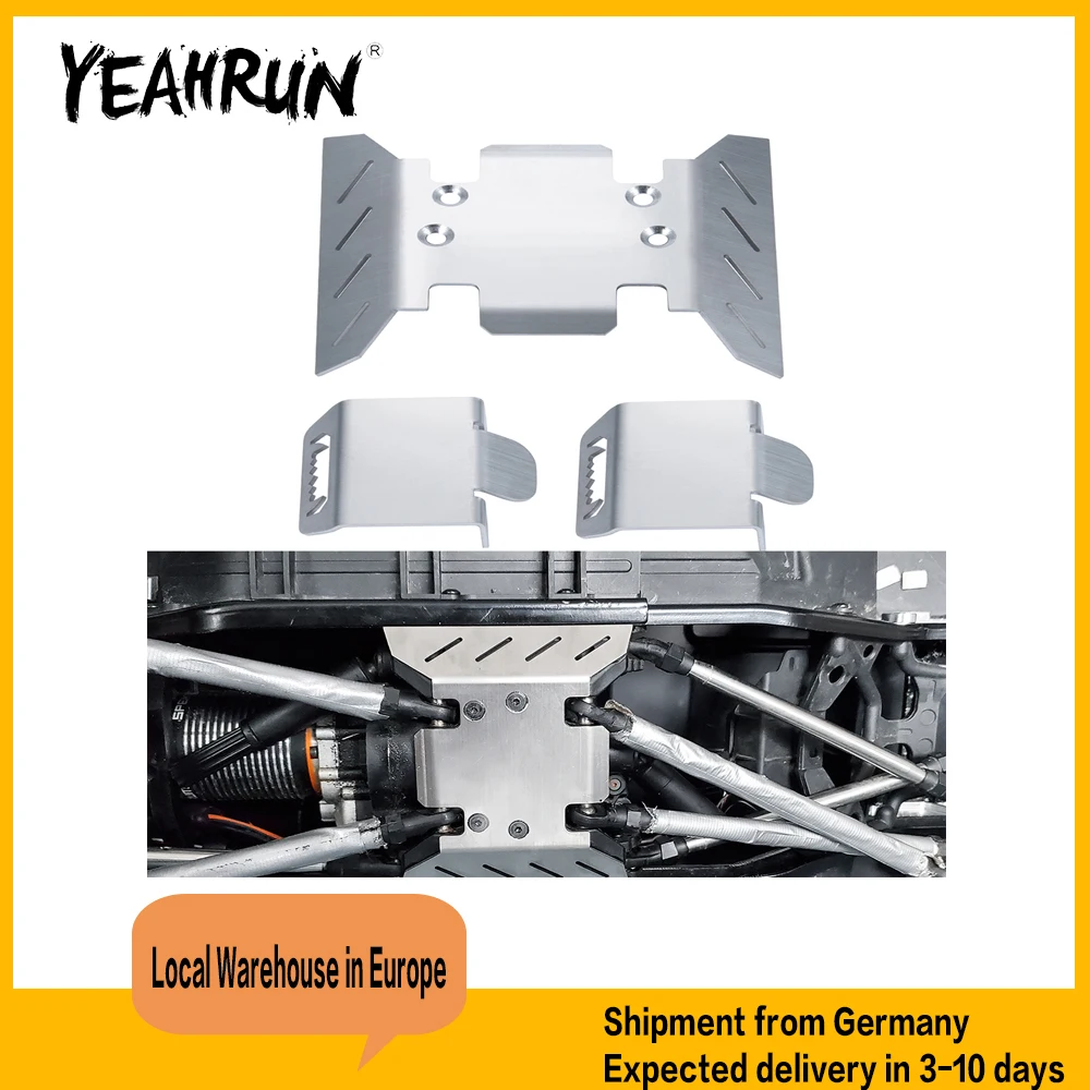 

YEAHRUN 3Pcs Chassis Armor Axle Protector Skid Plate For 1/6 Axial SCX6 AXI05000 JLU Wrangler AXI05001 Trail Honcho RC Crawler