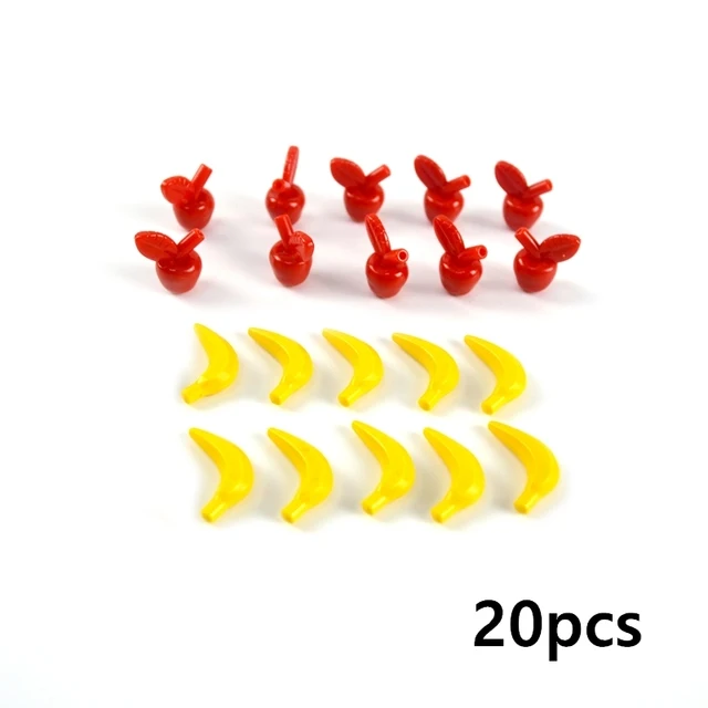 DIY Building Blocks Food Set: Bread, Fish, Fruit, and Roast Chicken City Accessories