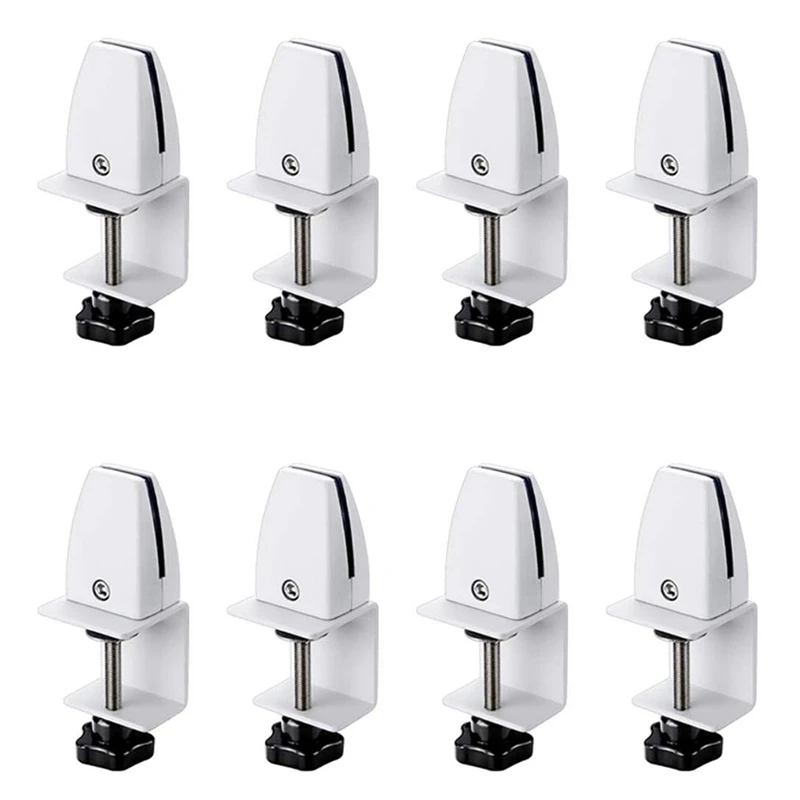 

8Pcs Partition Bracket Thickened Bezel Clip Edge Clamp Dual Direction Screen Clip Holder Divider Desk Support Holder