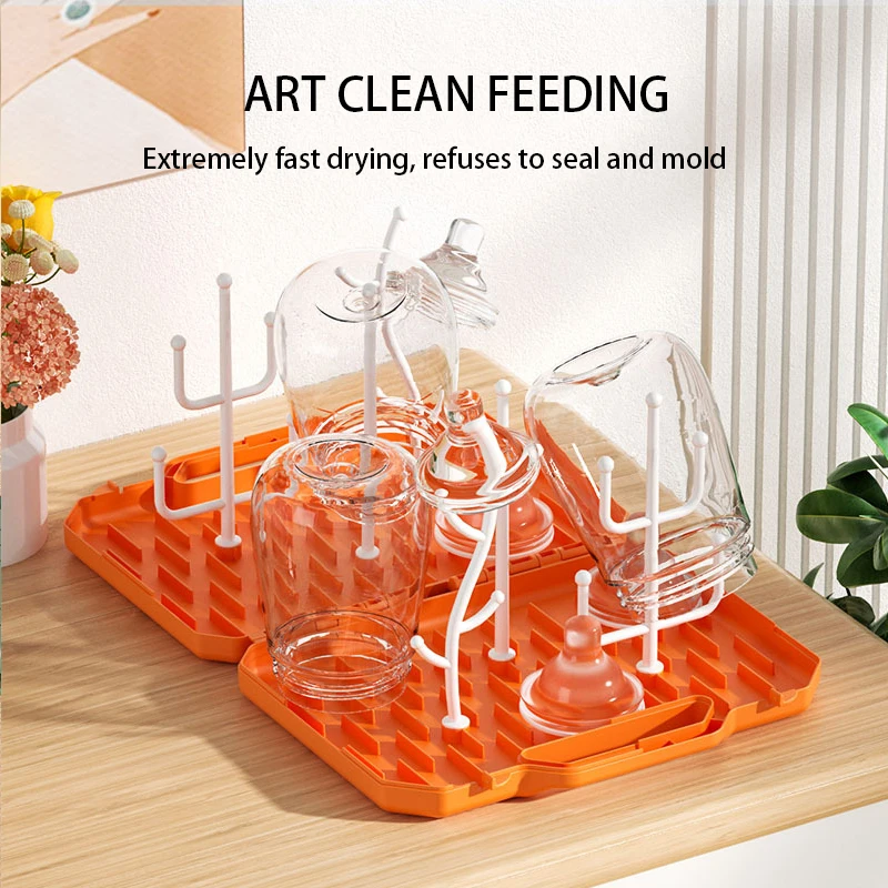 Modabebe New Bottle Drying Rack Multi-Function Draining Bracket  Pacifier Drying Rack Travel Portable Baby Bottle Drying Rack