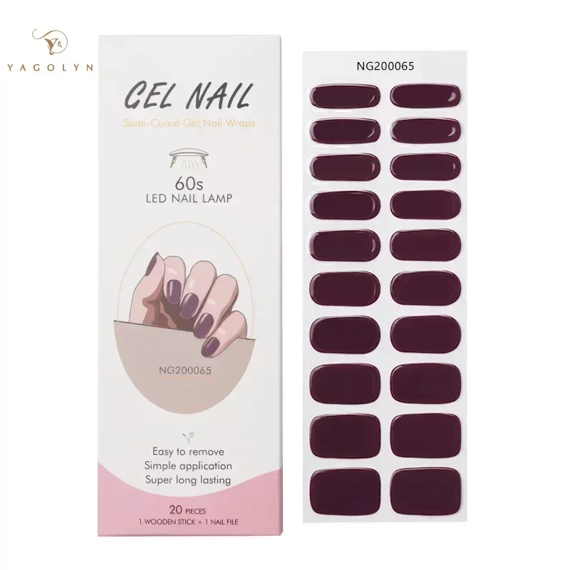 16/18/20Tips French Gel Nail Strips Patch Sliders Adhesive Waterproof Long Lasting Full Cover Gel Nail Stcikers UV Lamp Need 5