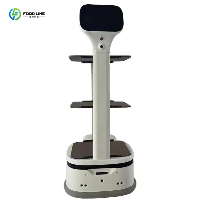 Robot Autonomo per Consegna Cibo a Ristoranti, Pallet Multi-Livello Stabili, Carico Massimo 15kg, Durata di Standby 6-8 Ore - immagine 3