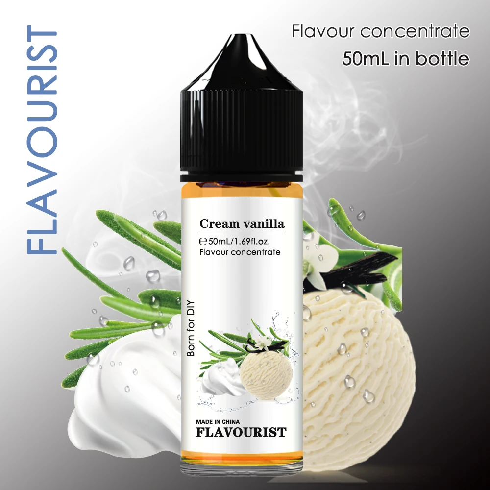 FLAVOURIST Creamy Vanilla aroma flavoring Water solubility E flavors concentrate for wape DIY Liquid essential oil flavoring