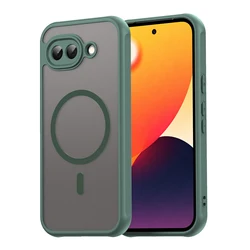 Translucent Frosted Magnetic Armor Case - Luxury Business Hard Bumper Cover - Google Pixel 10a (GR)