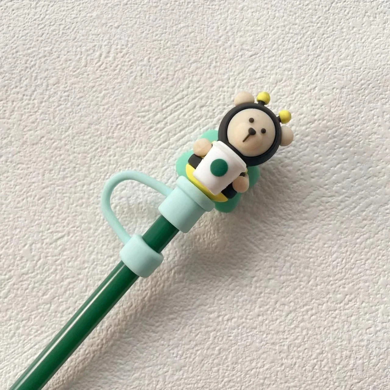 Straw Accessories 1pc Silicone Straw Plug for 6-8 mm Straws Splash Proof Cartoon Drinking Dust Cap Straw Tips Cover Cup Accessories Drinkware Tool straw accessories straw cleaner brush