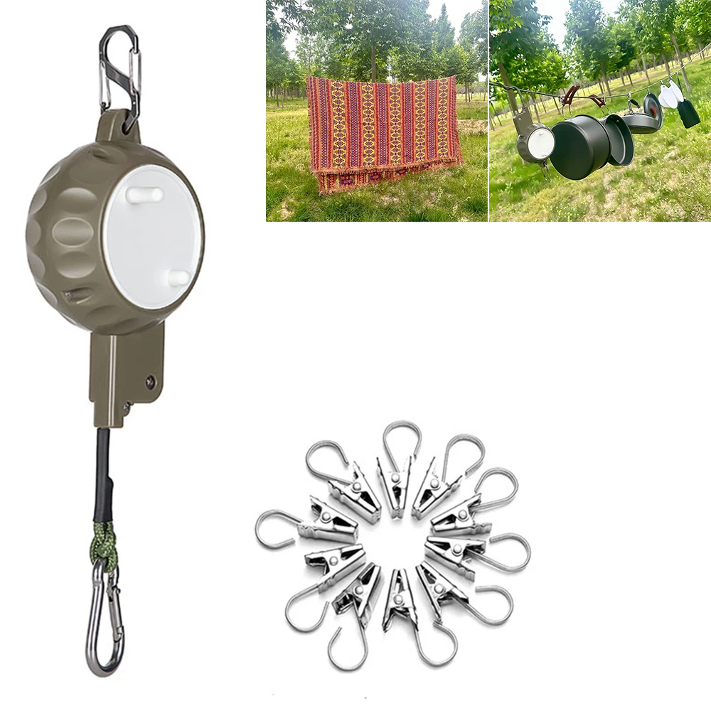 

Retractable Indoor Clothesline Drying Hanger Wall Mounted Clothes Drying Rack Bathroom Invisible Clothes Line For Outdoor Travel