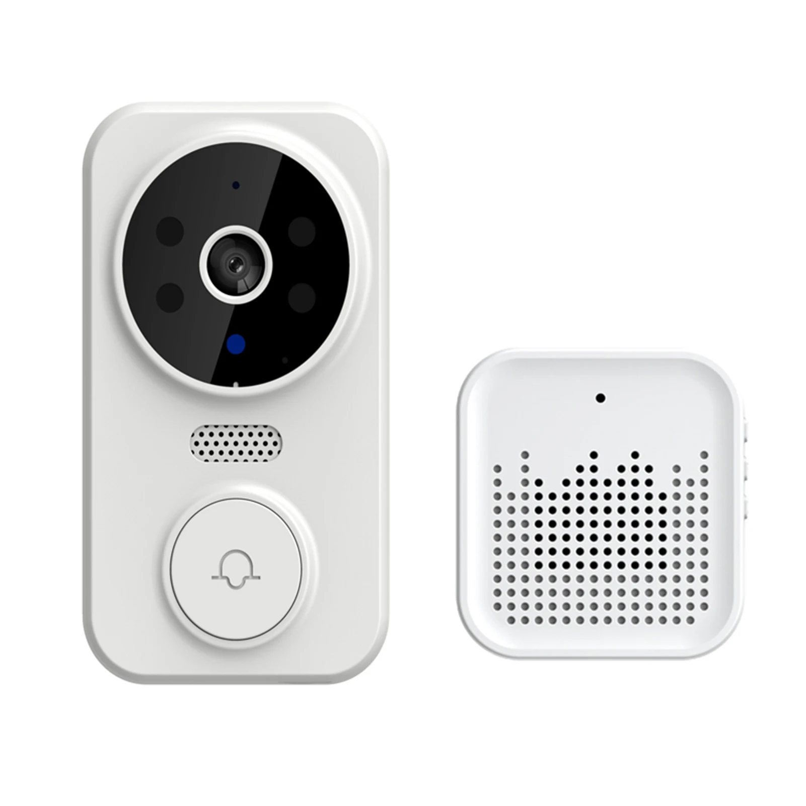 Kishan Smart Video Campanello Wifi 1080P Videocitofono Campanello Per Porta Telecamera Ip Audio Bidirezionale Funziona Con Alexa Echo Show Google Home