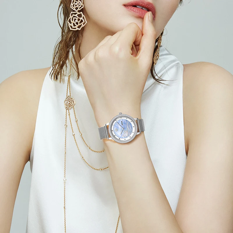 DOM New Swan Lake watches for women  Waterproof Mesh Strap Fashion quartz Casual Ladies watch free shipping G-1537