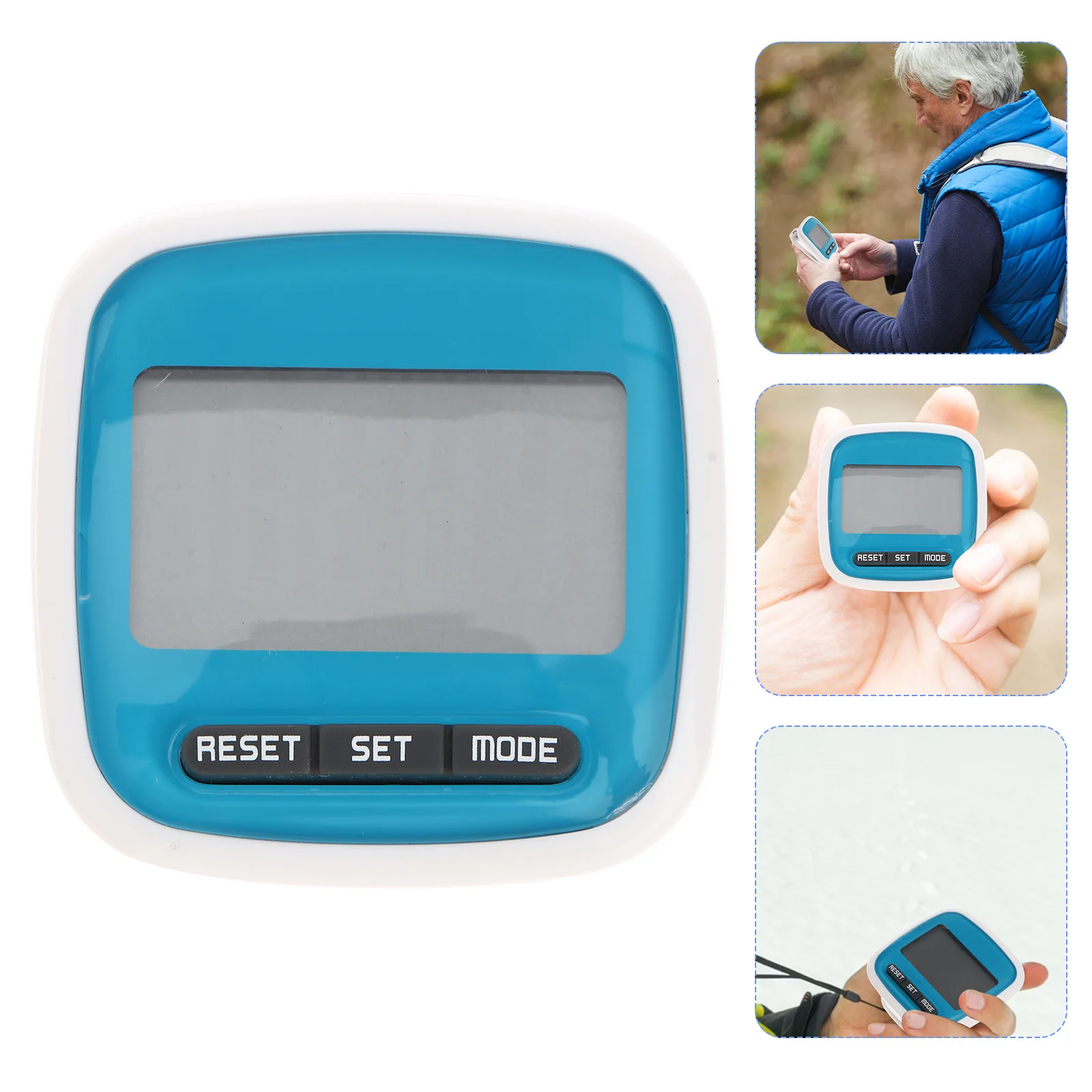 

Multi-function LED Display Pocket Pedometer Step Counter (Blue)