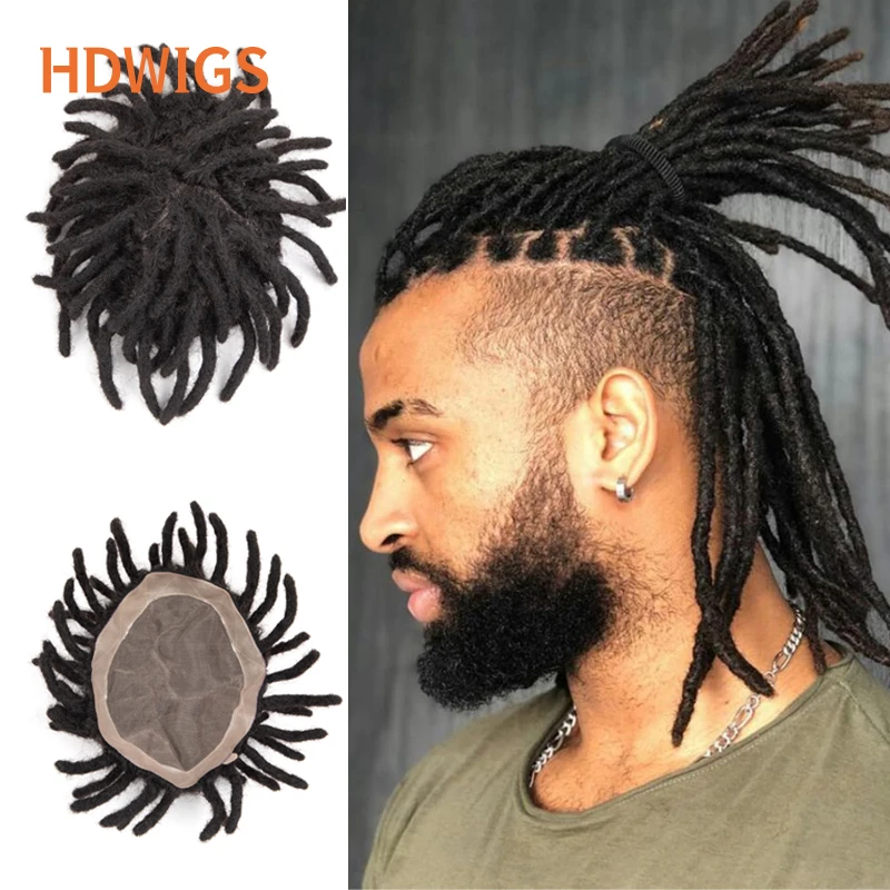 DreadlockWigsforMenBrazilianRemyHumanHairWigsFineMonoSystem