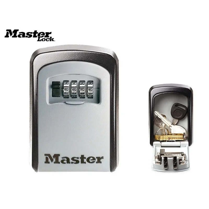 

Master Lock 5401D Outdoor Safe Wall Mounted Combination Lock Hidden Key Storage Box Home Office Security Safe