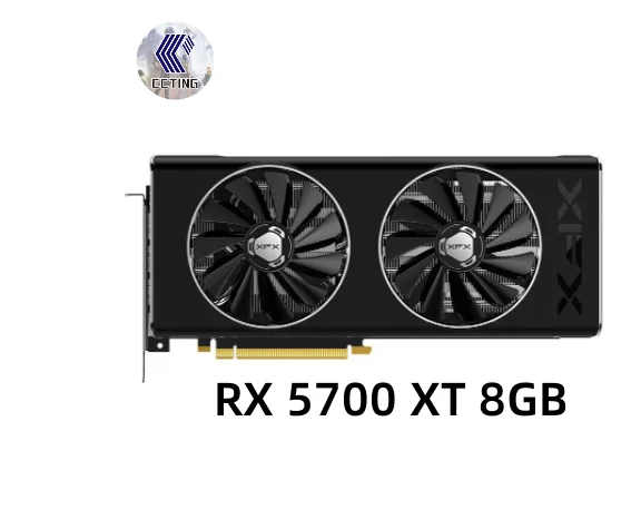 XFX RX 5700 8GB RX 5700 XT 8GB GDDR6 Video Cards For AMD Radeon RX5700  RX5700XT 8GB Graphics Card 1nm Triple Fans PC Map Used