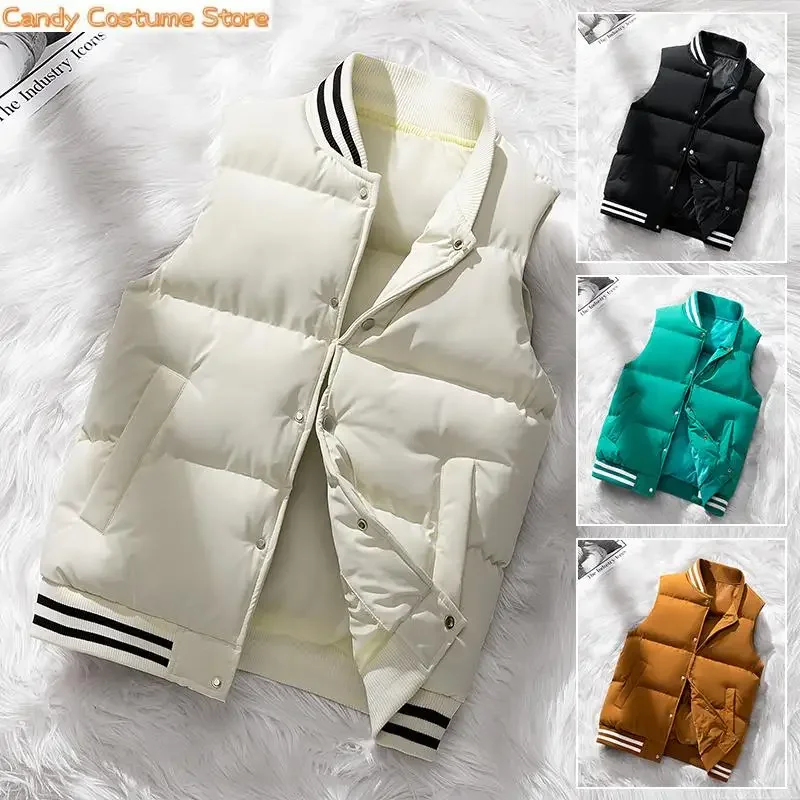 

Men Autumn Warm Sleeveless Jackets Male New Winter Casual Waistcoat Couple Vests Plus Downsenior Cotton Vest Jacket