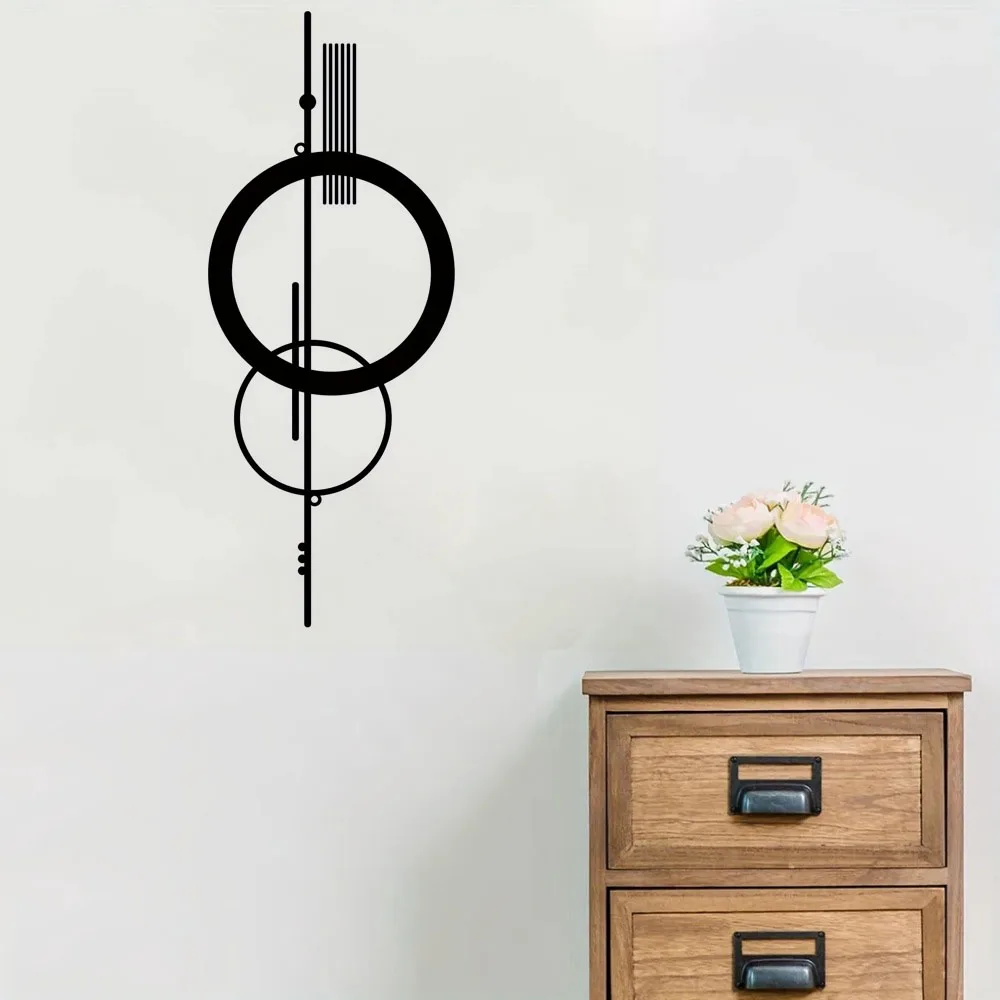 

Crafts Metal Wall Decor, Hanging Wall Art, Minimalist Abstract Hollow Vertical Decorations, Sculptures Geometric Wall Hanging