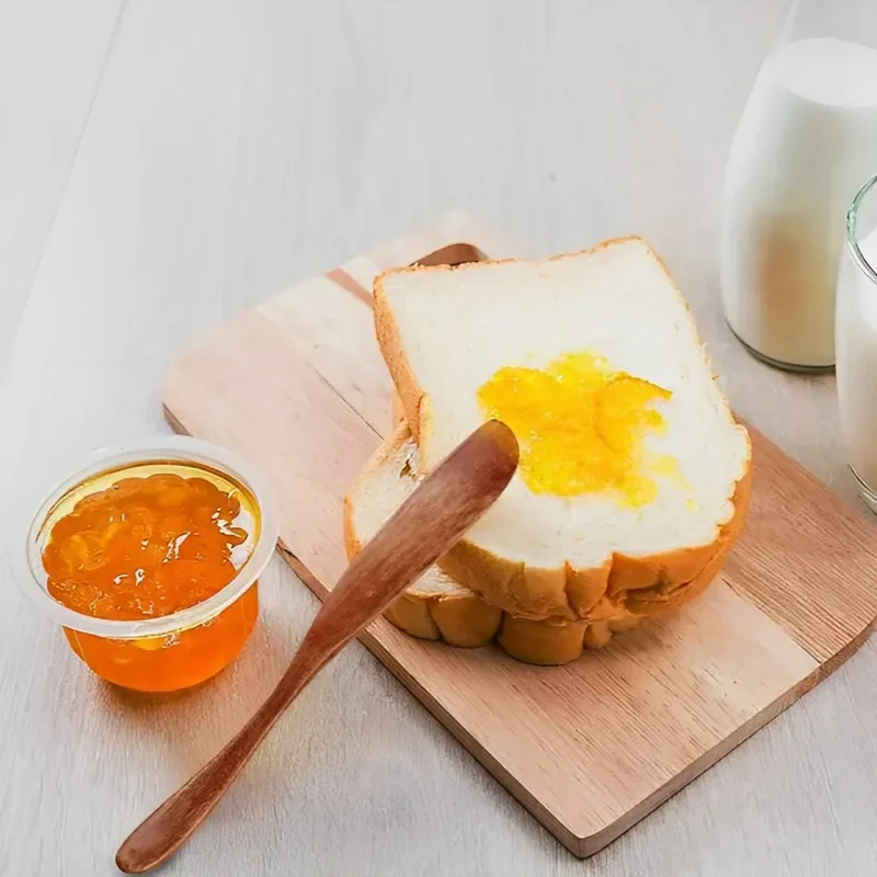 Wooden Bread Knives Butter Cheese Spatulas 10/1pcs Thick Handle Tableware Condiments Spoons Toast Jam Spreader