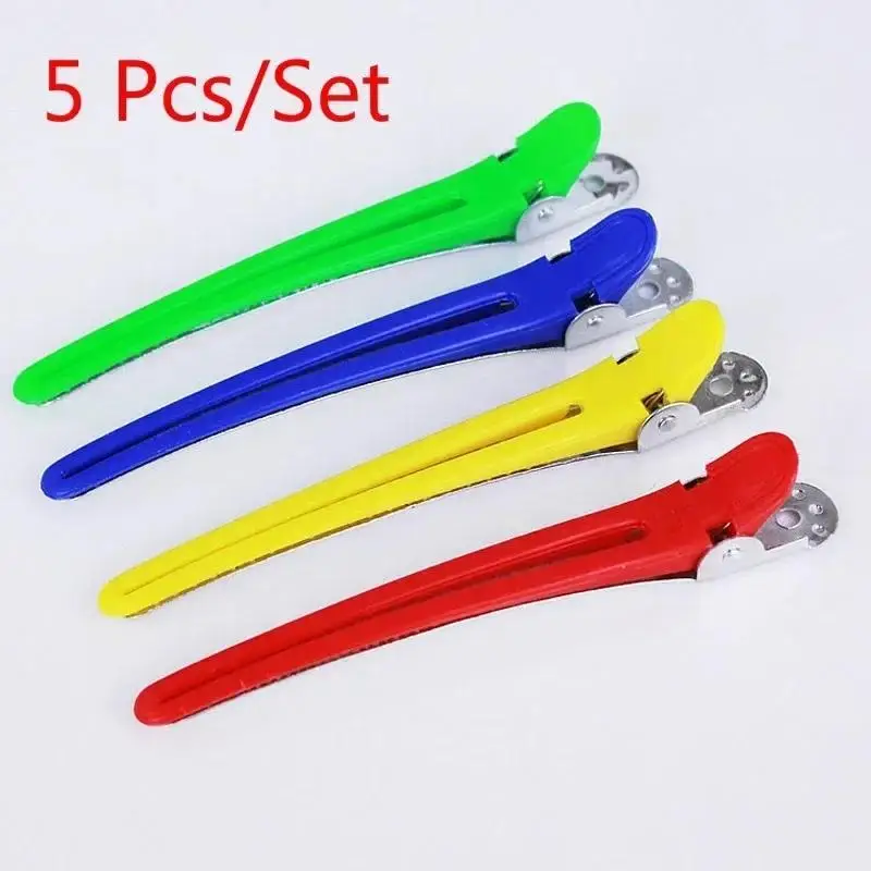 New 5 Pcs/Set Colorful Hair Clips Professional Hairdressing Salon Sectioning Hair Styling Tools Braiding Clip Hairpins Accessory