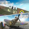 Spitfire RC Plane 2.4G 4CH  EPP 400mm Fixed Wingspan Remote Control Fighter One-key Aerobatic RTF 761-12 RC Aircraft 5