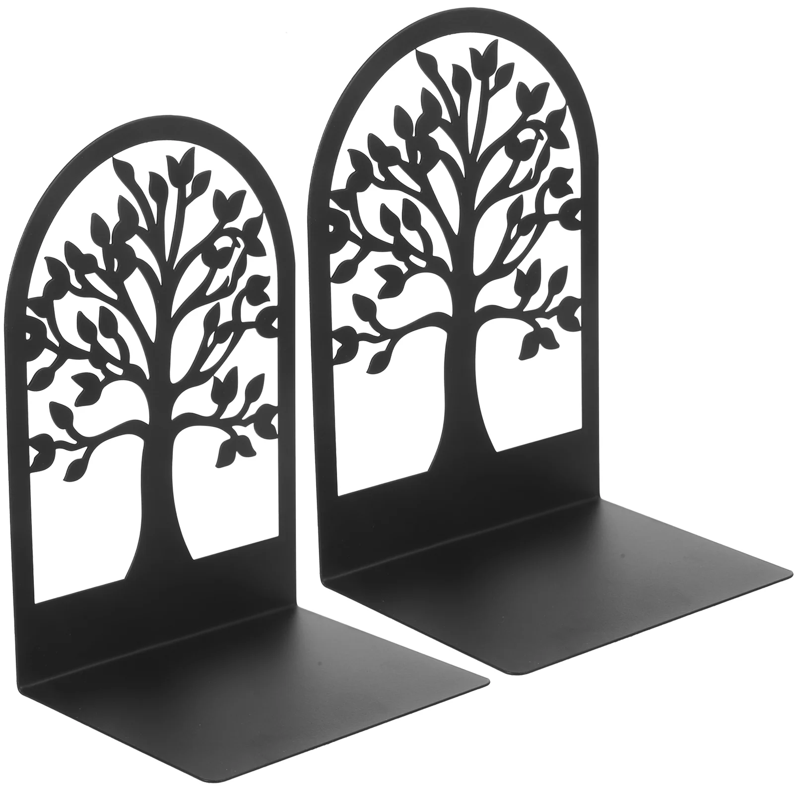 

2 Pcs Hollow Tree Bookends Locket File Organizer Bookshelfs Decorative Iron Shelves
