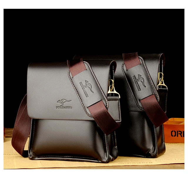 Bolsas de couro cruzadas masculinas, bolsa mensageiro de negócios, bolsas  de ombro masculinas, bolsa casual preta e marrom, marca de luxo