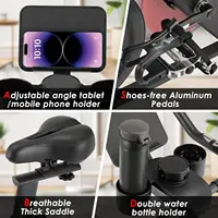 Vélo d'exercice avec résistance magnétique, vélo d'entraînement à domicile, vélo de spinning, vélo de fitness intérieur, moniteur LCD, réglable, jusqu'à 120 6