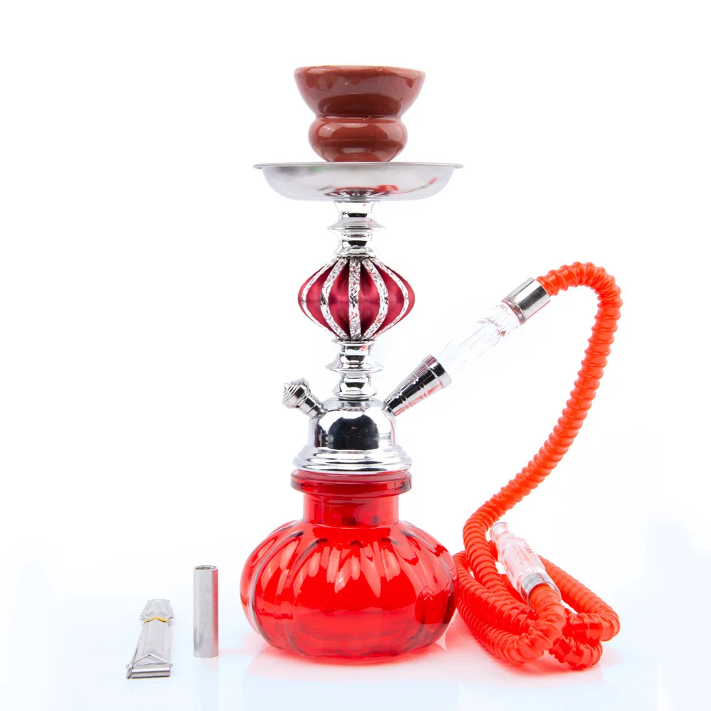 

Arabic Hookah Shisha Kettle Small Aluminum Ball Single Hose Pipe Hookah Shisha Water Pipe Whole Set Hookah
