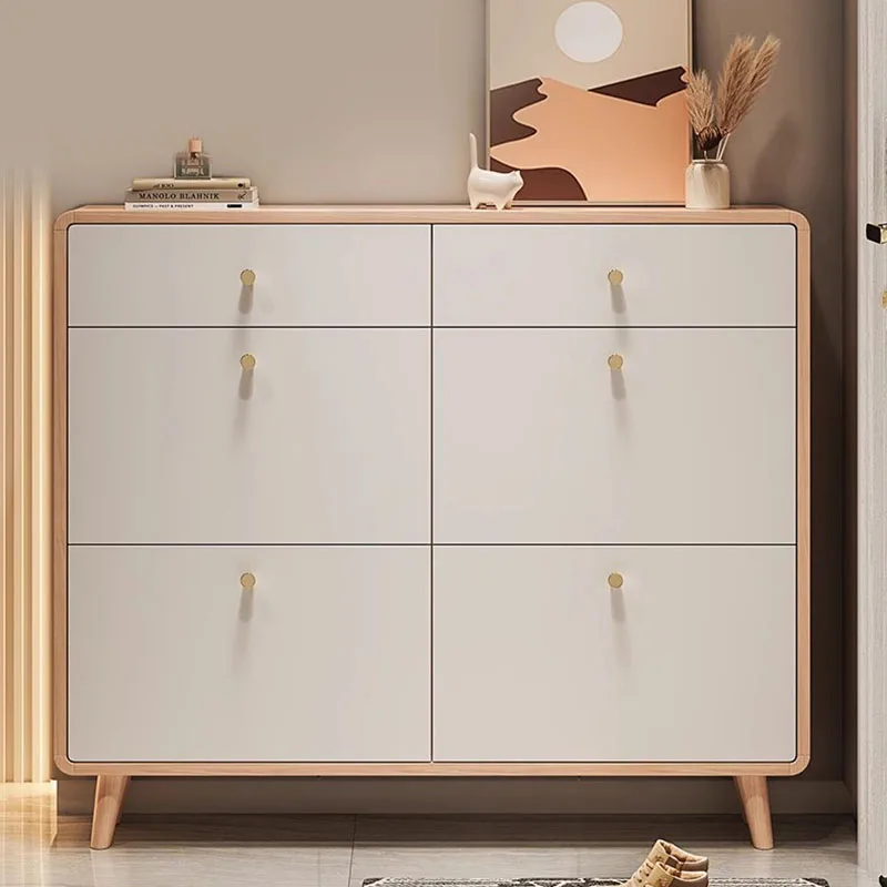 

Nordic Shoe Cabinet Wooden Closet Display Modern Designer Organizer Space Saving Rack Living Room Porta Scarpe Home Furniture