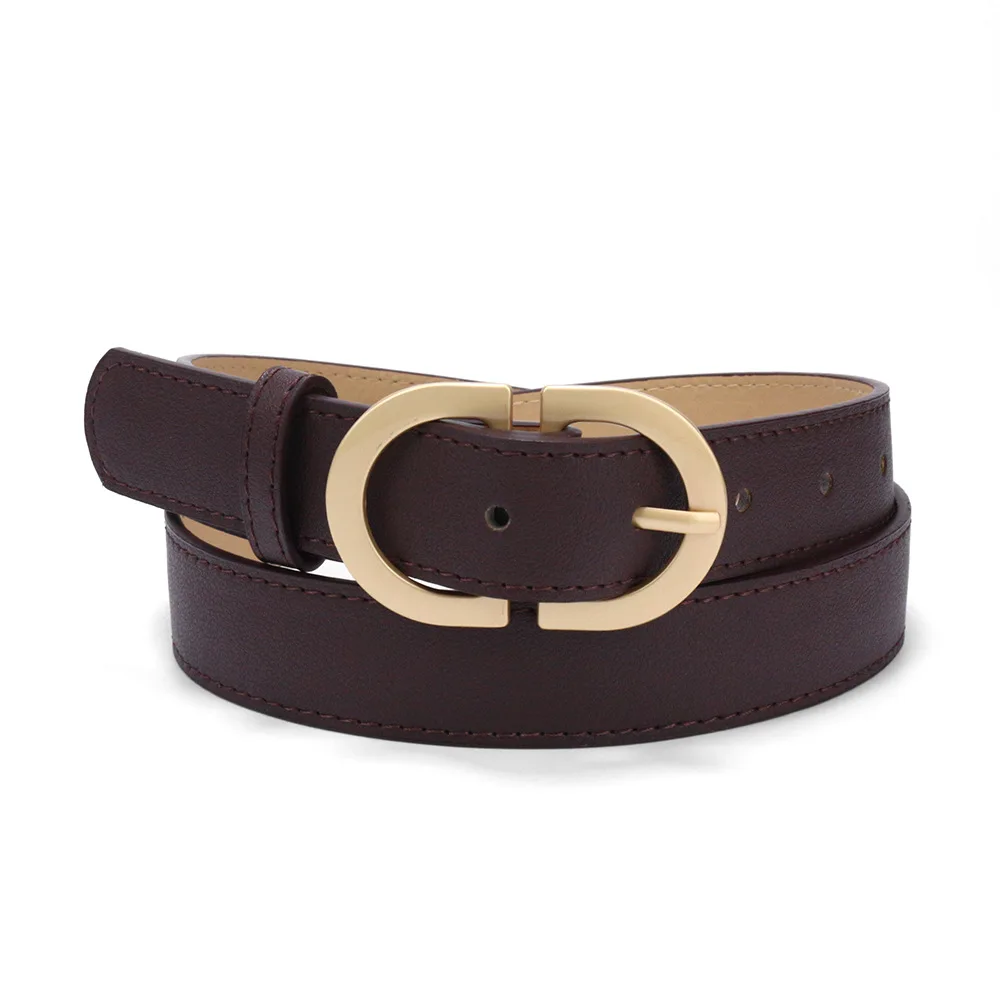 חגורת ג 'ינס מעור נשים בסגנון אבזם מתכת מזדמנים אבזם חגורה סטודנט חאקי שחור חם מכירה harajuku