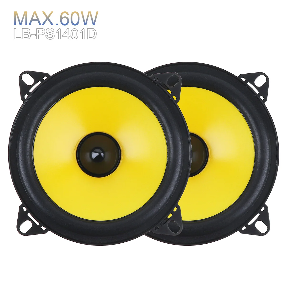 

2pcs 12V / 24V 4 inch Car Speakers 60W 2-Way Full Range Frequency Subwoofer Car Audio Stereo Speaker Automobile Loudspeaker