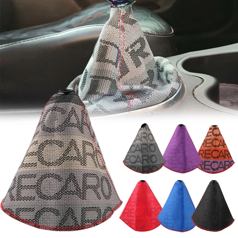 JDM Estilo Mugen Cuero PU Cuellos De La Palanca De Cambios Del Coche Hiper Tela Pomo Collar Polaina Bota Para Honda I.396754725