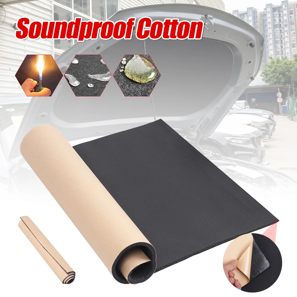 Car Sound Proofing Deadener Self Adhesive Foam Insulator Cotton 30*50cm Auto Car Mat Deadener