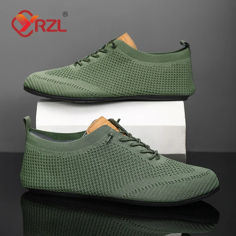 YRZL Men's Summer Mesh Thin Bottom New Style Breathable Non-Slip Casual Walking Slippers Lightweight Driving Shoes for Men 4