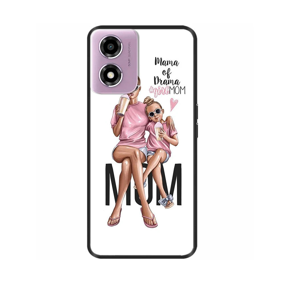 Motorola Moto E14 Soft TPU Silicone Protective Back Cover with Printed Design
