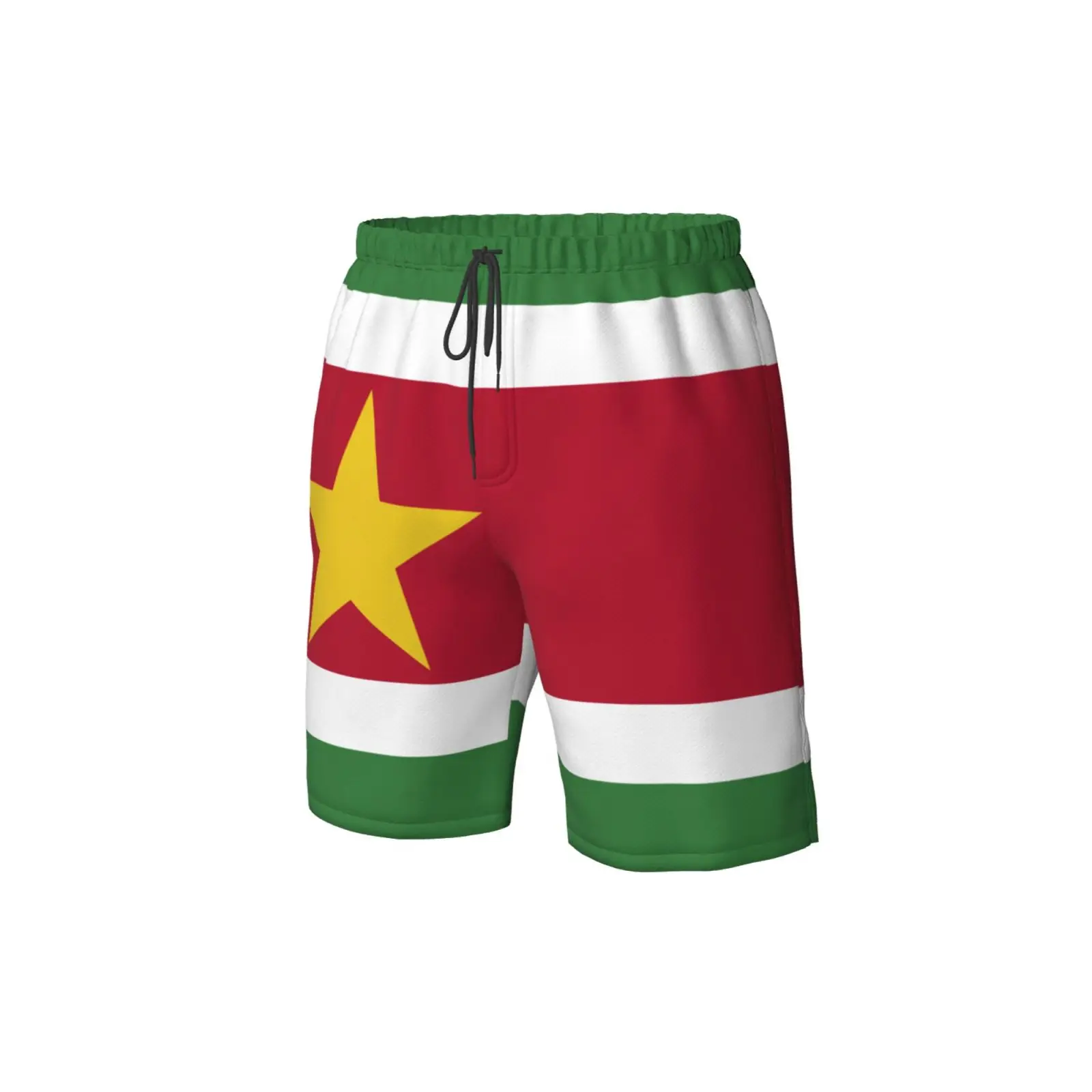 Men's Suriname Flag Beach Pants Shorts Surfing M-2XL Polyester Swimwear Running 5