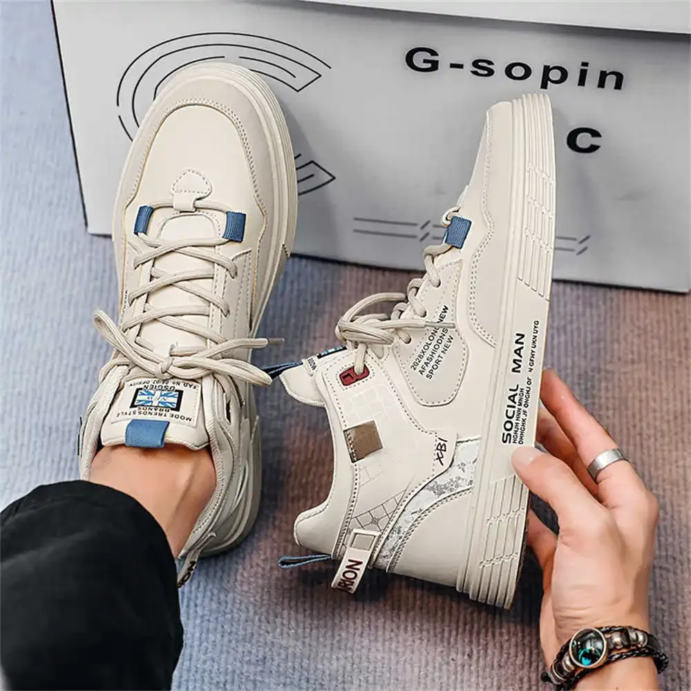 39-40 ete brown men's sneakers snackers shoes men sneskers men sport trainers collection genuine brand jogging high brand YDX2