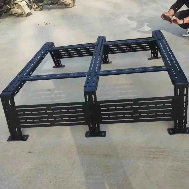 범용 조절식 스틸 트럭 베드 랙 (몰리 패널 롤바 포함) 픽업 액세서리