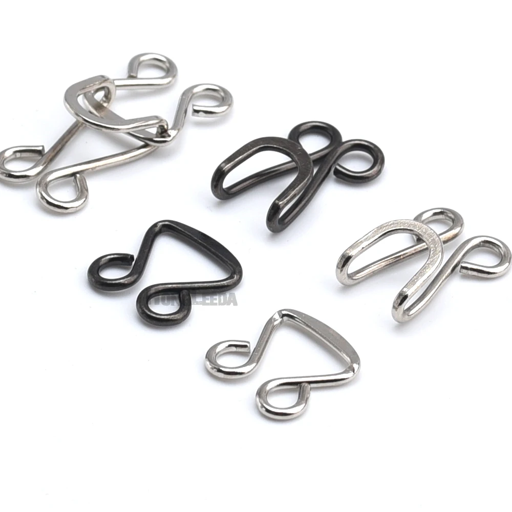 50sets,16 #,Metal hook for skirt and skirt, silver Nickle sewing hook, large size, HE-028