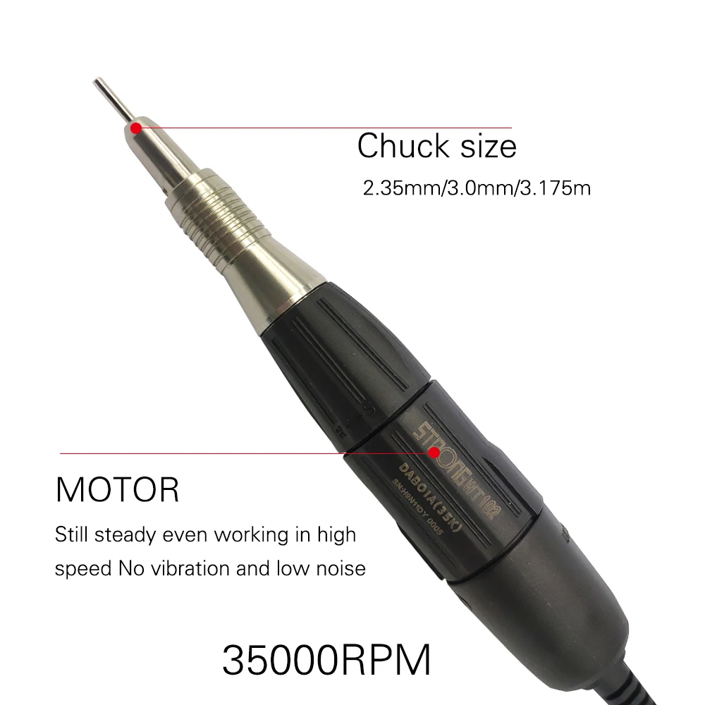 Strong 90+102 Jewelry Polishing Machine 35000 rpm Home Nail Micromotor Set Foot Care Tool 5