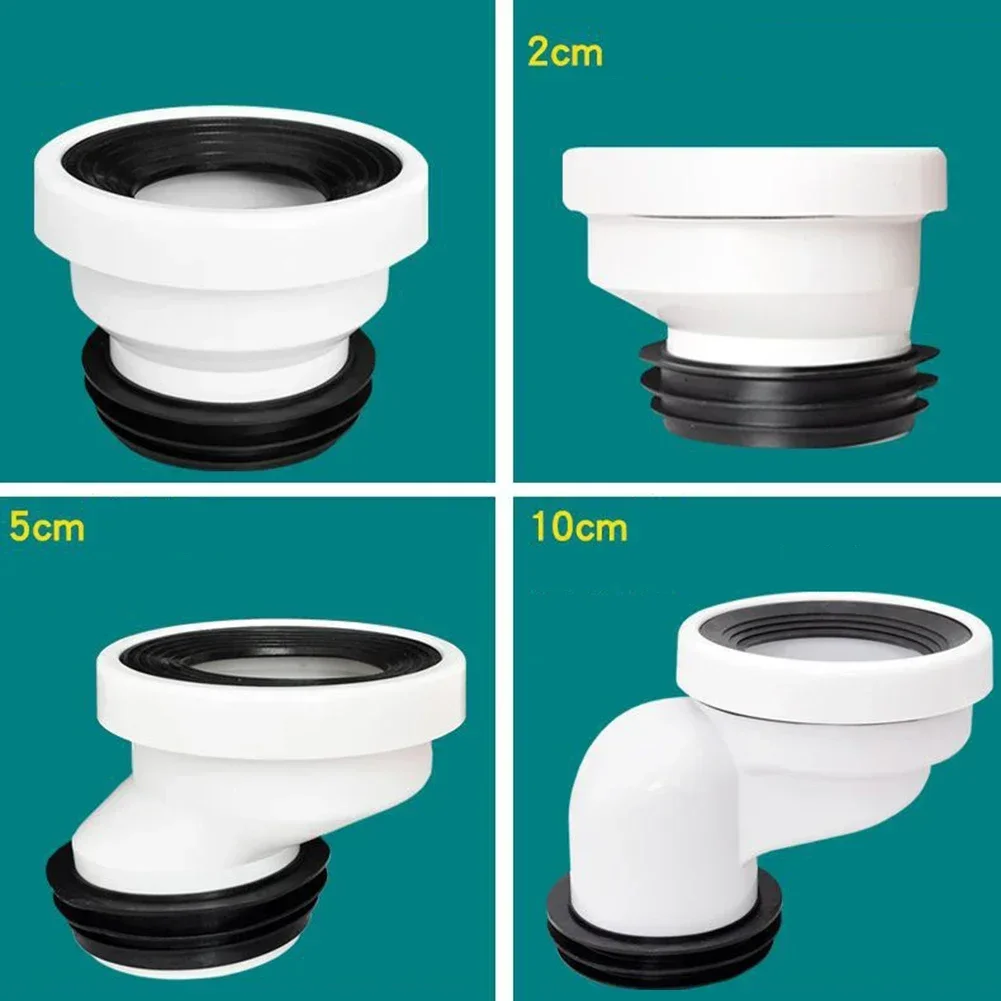 WC Connection Nozzle Toilet Pipe Nozzle Drain Straight Eccentric PVC Drain Pipe Adapter