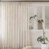 Pinch Pleated Drapes Light Filtering Living Room Sheer Curtain Panels 96" Long Hooks Traverse Included Unique Design Elegant 1