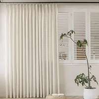 Pinch Pleated Drapes Light Filtering Living Room Sheer Curtain Panels 96" Long Hooks Traverse Included Unique Design Elegant 1