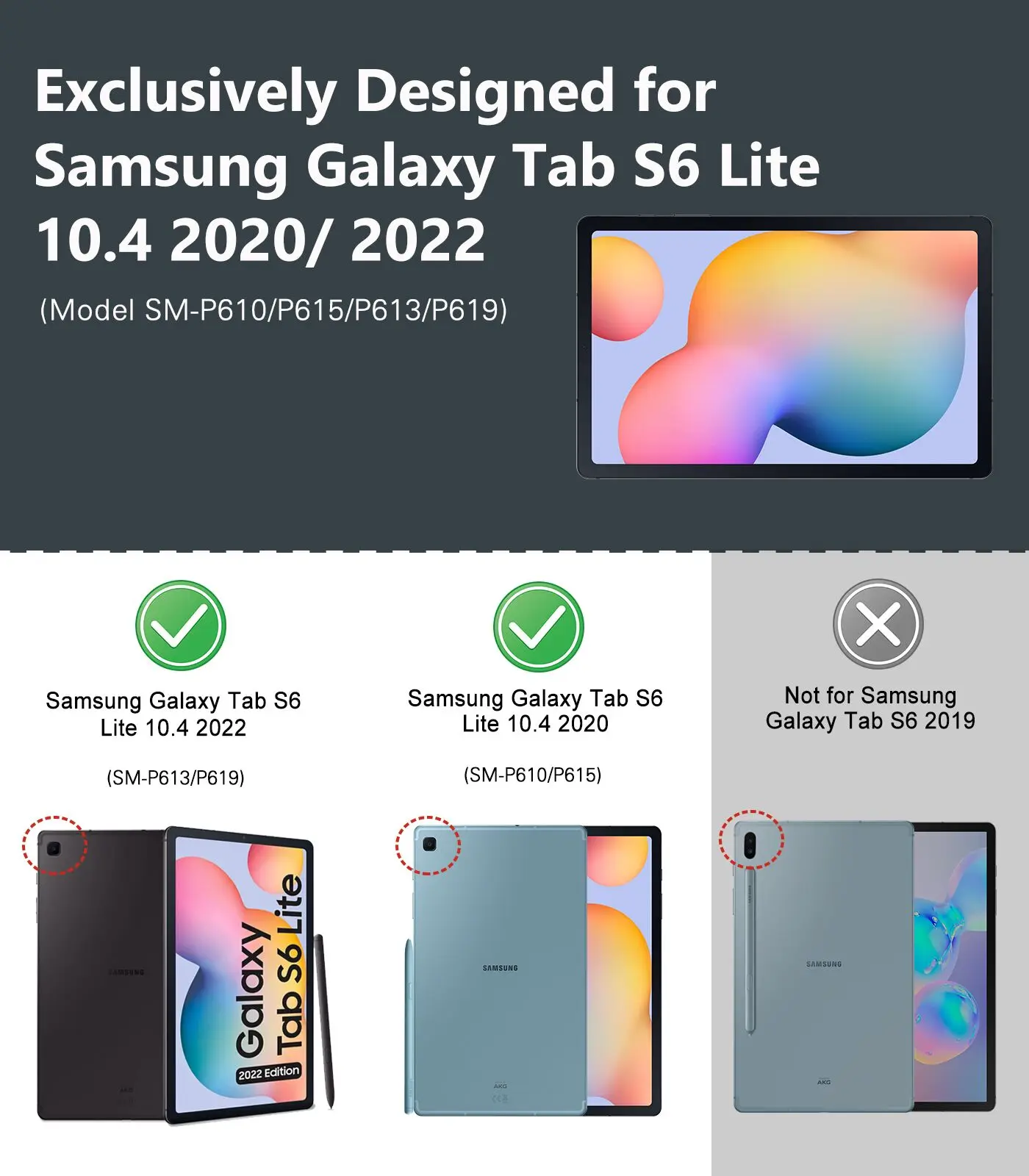 pour Samsung Galaxy Tab S6 Lite 10.4 SM-P610 SM-P615X Housse de Protection de Voyage Pochette Sacs 2020 Nouveau Housse de Protection pour Tablette Antichoc-Bleu Marin 