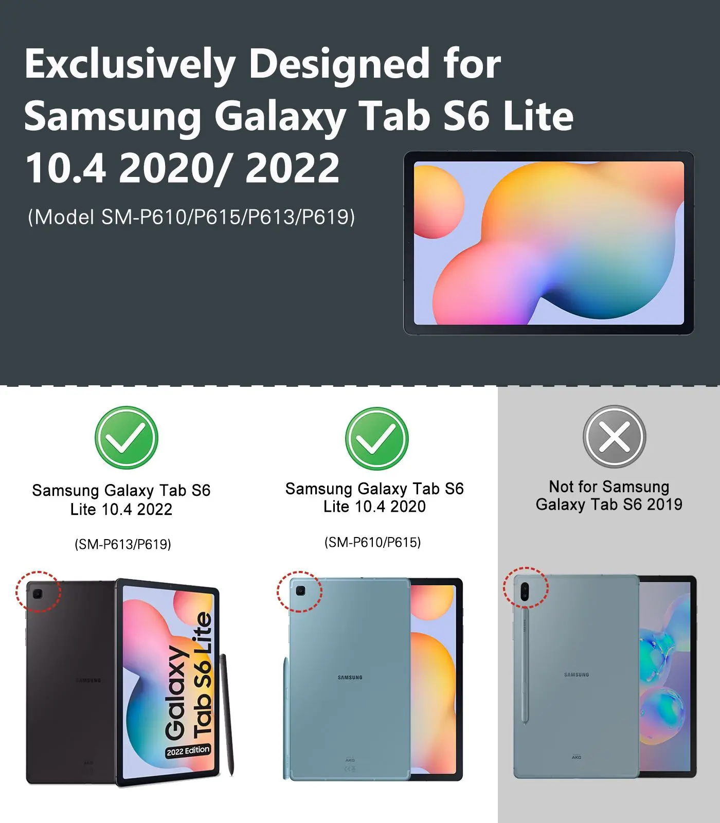 Capa Magnética Leve Leve Leve Moko Capa para Novo Samsung Galaxy Tab s6 Lite 10.4 2023 2023 - Imagem 6