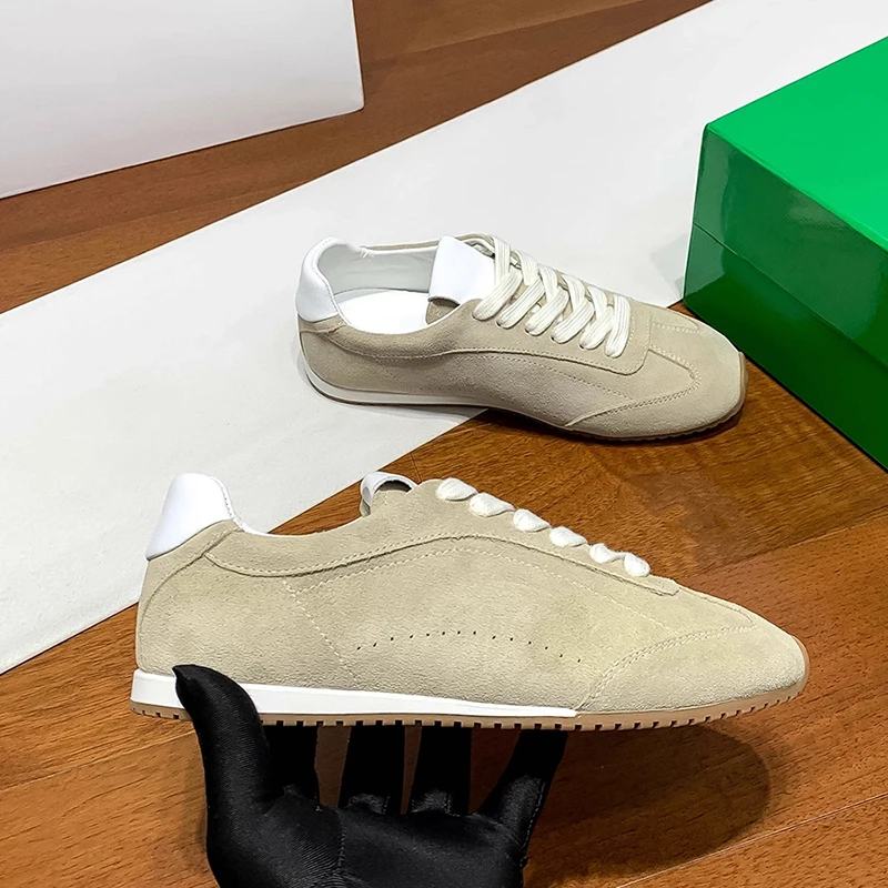 Female German Training Flat Bottomed Retro Casual Soft Soled Sports Running Shoes_voghion.com