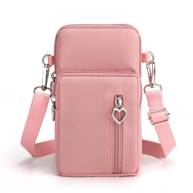 Universal Mobile Phone Bag For Samsung/iPhone/Huawei/HTC/LG Case Wallet Outdoor Sport Arm Purse Shoulder Bag Women Phone Pouch Large Pink