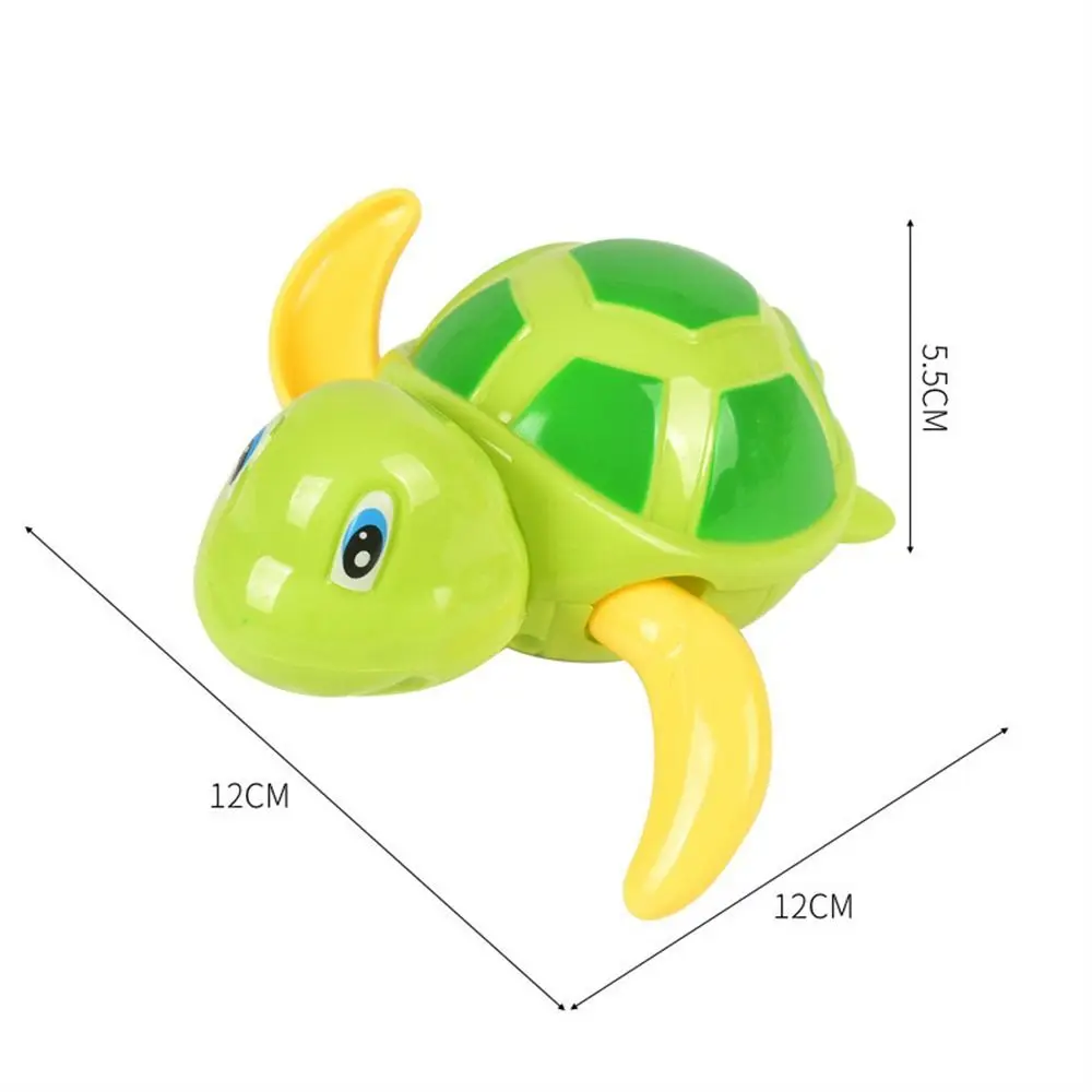 Clockwork Tortoise Water Toy Swim Turtle Bright Colors Wind Up Animal Tortoise Safe Plastic Cute Cartoon Baby Bath Toys