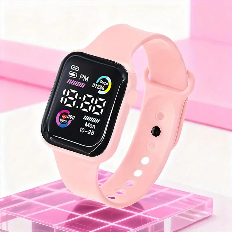 6-piece set of fashion electronic watch necklace earrings ring set for teenagers boys and girls, the best choice for frien - Image 2